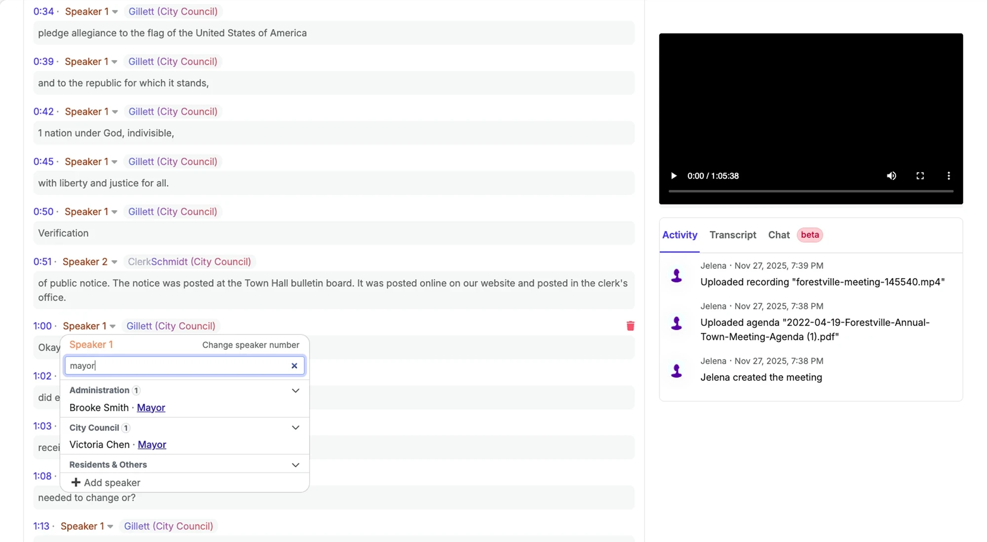ClerkMinutes: Uploading Meeting Recording